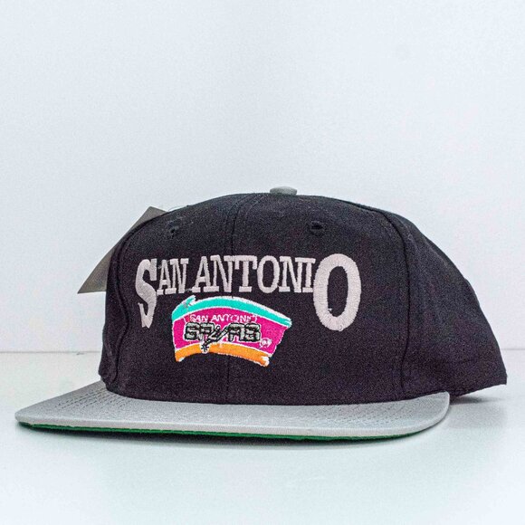 San Antonio Spurs Snapback Hat NBA AJD VTG 90s Basketball